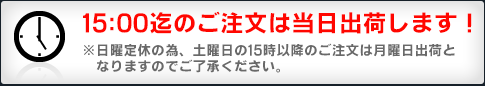 17時迄のご注文は当日出荷します