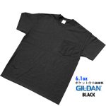 画像2: GILDAN / ポケット T-SHIRTS / BLACK / 6.1oz ウルトラコットン (2)