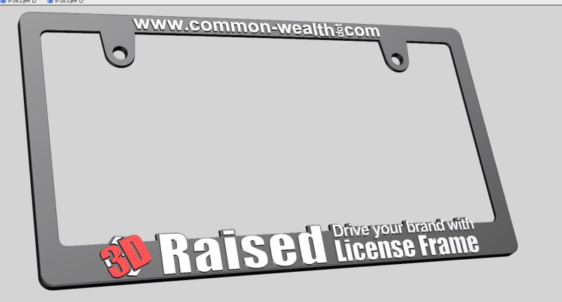 画像2: 【OEM製作】3Ｄ RAISED ライセンスフレーム 製作ロット500枚から (2)