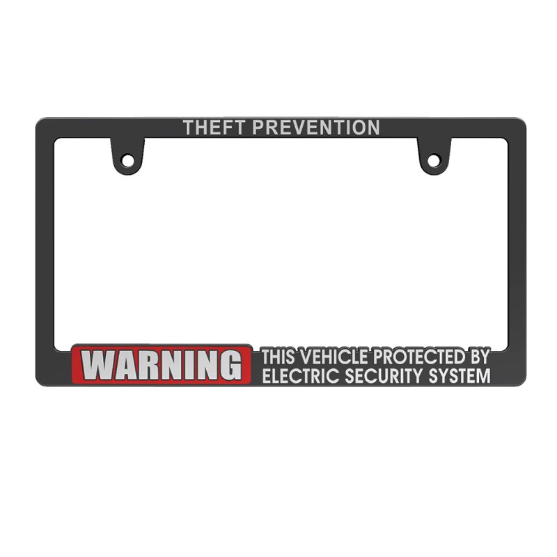 画像2: 立体文字のライセンスフレーム WARNING SECURITY ナンバープレート ナンバーフレーム 車用 2枚 (2)