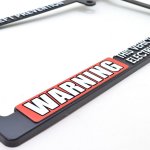 画像3: 立体文字のライセンスフレーム WARNING SECURITY ナンバープレート ナンバーフレーム 車用 2枚 車検対応 (3)