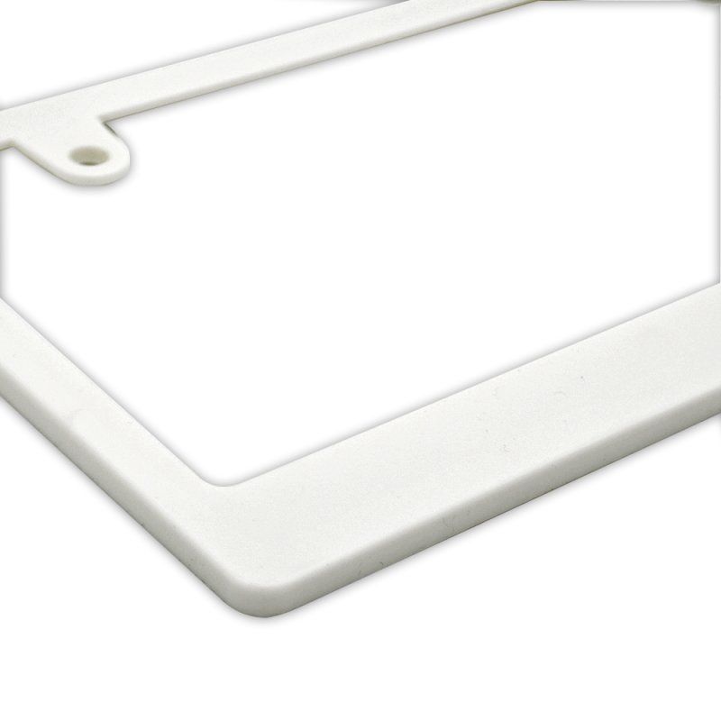 画像2: ライセンスフレーム  ホワイト ブランク仕様 2枚セット DIYでオリジナル製作 ステッカーやエンブレムの貼り付用 ナンバープレート ナンバーフレーム 車用 2枚 (2)