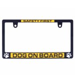 画像2: DOG ON BOARD 1枚 ナンバープレート ライセンスフレーム 車用 1枚 車検対応 (2)