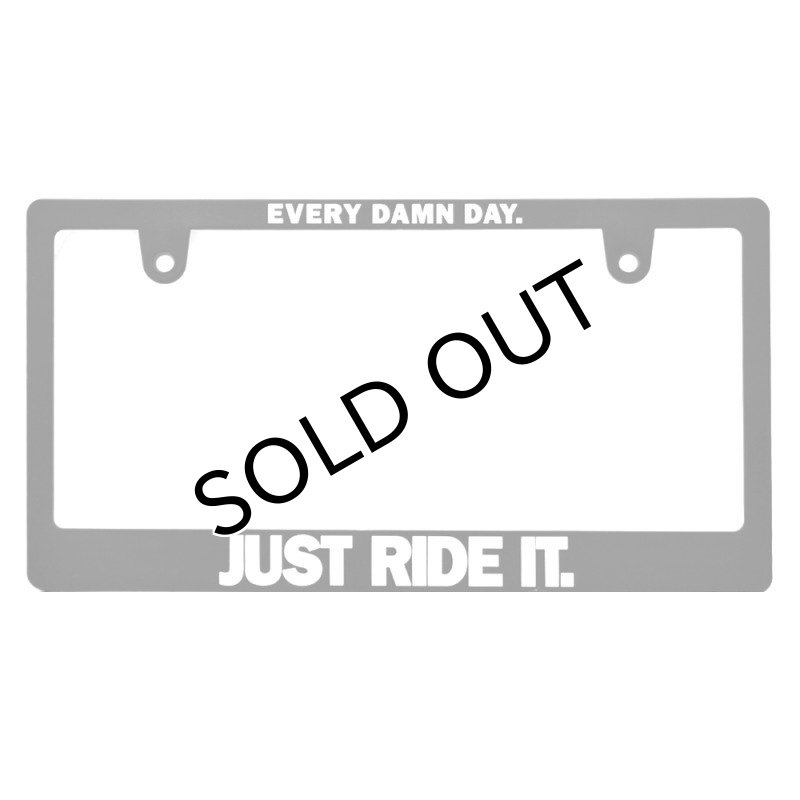 画像2: JUST RIDE IT. ナンバーフレーム ライセンスフレーム 1枚 日本サイズ (2)