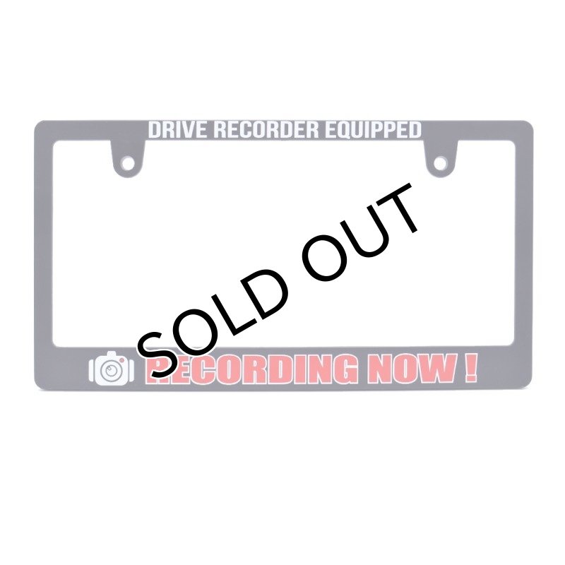 画像2: RECORDING NOW ! ナンバーフレーム ライセンスフレーム 1枚 日本サイズ (2)