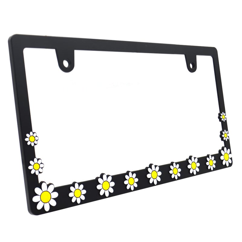 画像2: ライセンスフレーム DAISY ディジー BLACK ナンバープレート ライセンスフレーム 車用 1枚 (2)