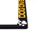画像4: 立体 DOG ON BOARD 2枚 ナンバープレート ライセンスフレーム 車用 2枚 (4)