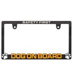 画像2: 立体 DOG ON BOARD 2枚 ナンバープレート ライセンスフレーム 車用 2枚 (2)