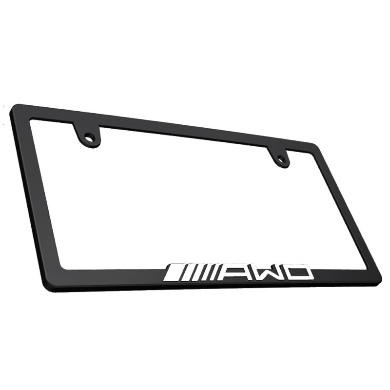 画像2: AWD 立体 chrome ナンバーフレーム 2枚 ナンバープレート ナンバーフレーム 車用 (2)