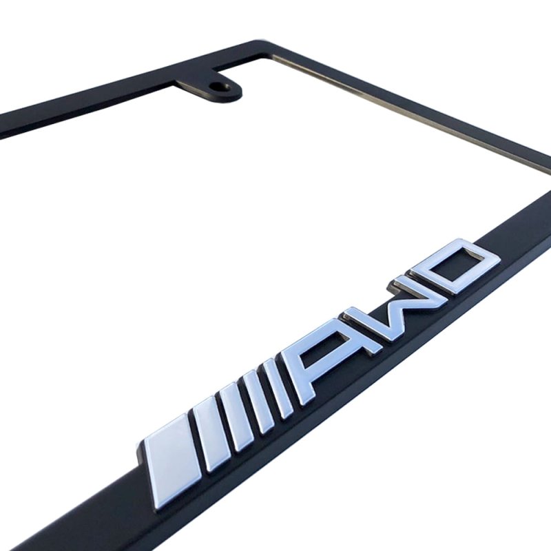 画像3: AWD 立体 chrome ナンバーフレーム 1枚 ナンバープレート ナンバーフレーム 車用 (3)