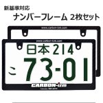 画像1: ライセンスフレーム carbon-izm 車用 2枚 (1)