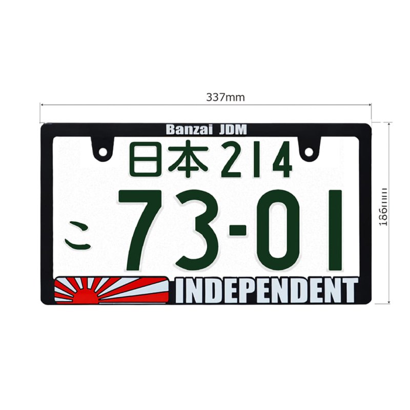 画像6: INDEPENDENT RAISED 3D 立体 ナンバーフレーム ライセンスフレーム 1枚 日本サイズ (6)