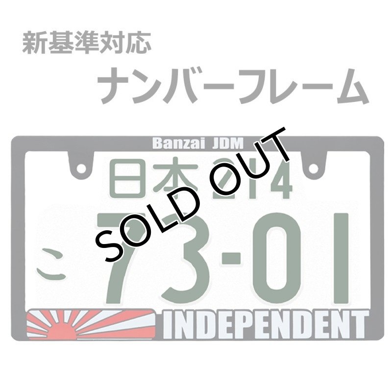 画像1: INDEPENDENT RAISED 3D 立体 ナンバーフレーム ライセンスフレーム 1枚 日本サイズ (1)