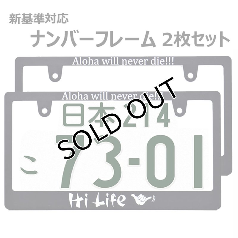 画像1: HI LIFE ナンバーフレーム ライセンスフレーム 2枚セット 日本サイズ (1)