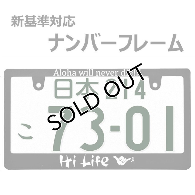 画像1: HI LIFE ナンバーフレーム ライセンスフレーム 1枚 日本サイズ (1)