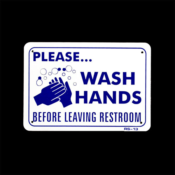 画像1: 【手を洗いましょう】WASH HANDS BEFORE LEAVING RESTROOM (1)
