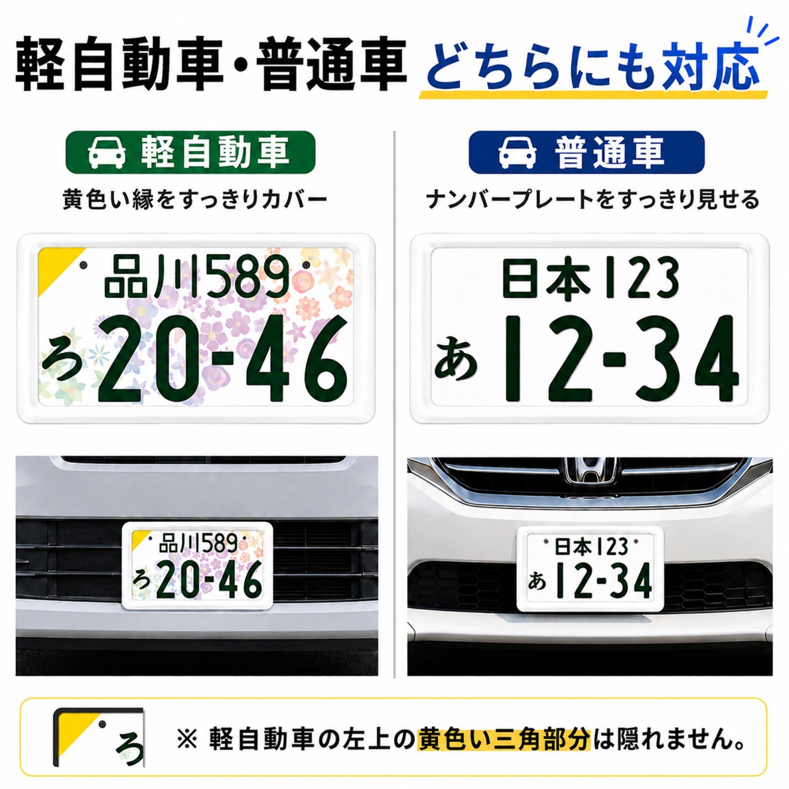 NanoSight ナンバーフレーム グロスホワイト 2枚 新法規対応 ナンバー
